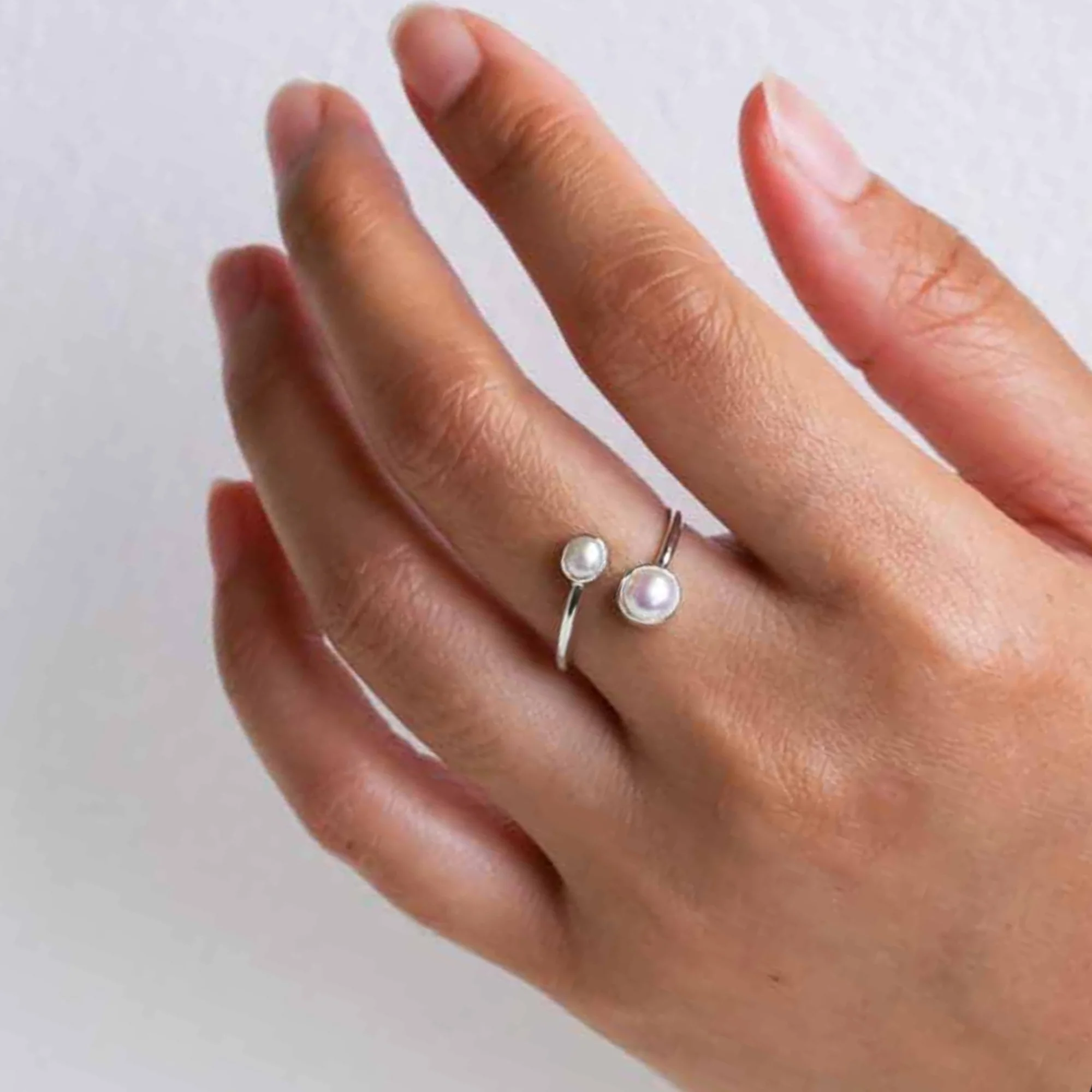 Sterling silver pearl deals ring
